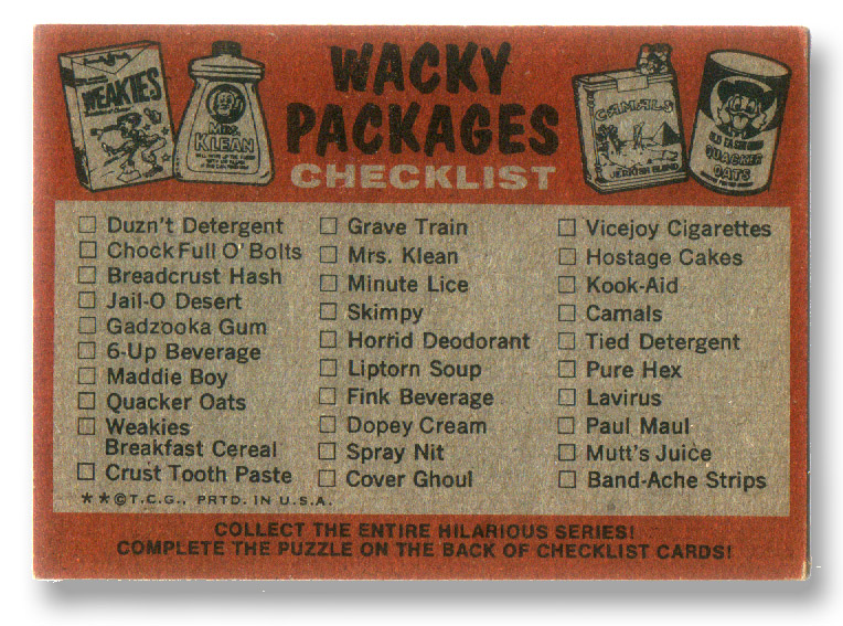 Buying Wacky Packages at stores that are no longer around.